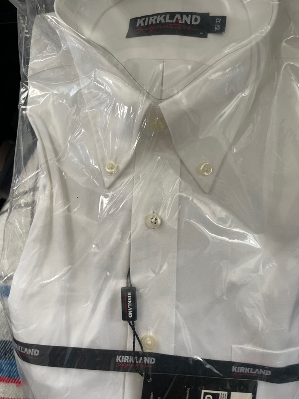 Kirkland Signature Men's White Button-Down Dress Shirt - Classic White
